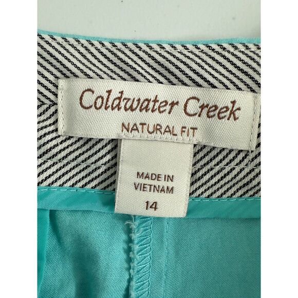 Coldwater Creek Women's Blue Natural Fit Shorts Size 14 - Picture 3 of 11